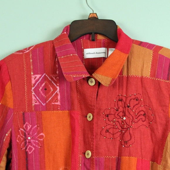 Alfred Dunner Bright Colors Embroidered Blazer 16 - Picture 2 of 8